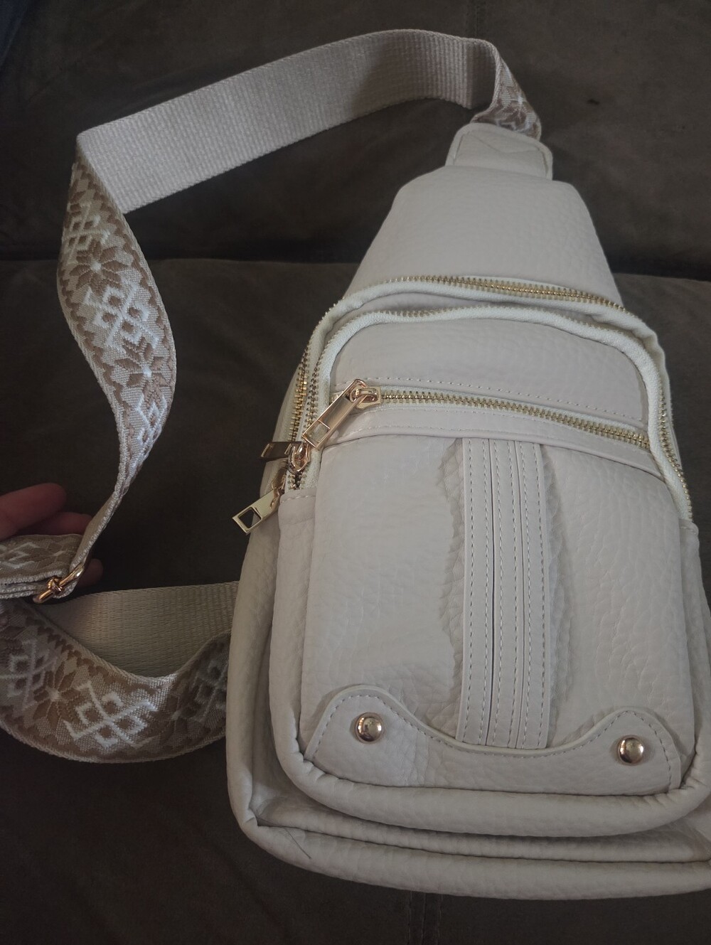 Crossbody Beige Bag - Brand New!